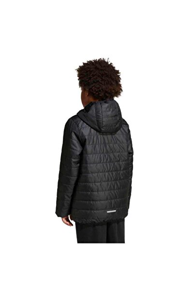 adidas Essentials Light Padded Kids Black Hooded Coat