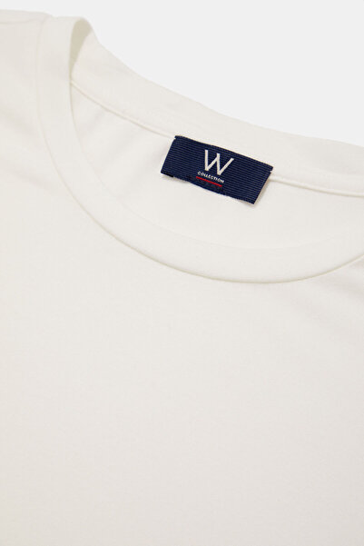 W Collection White Circular Neck Long Sleeve Sweatshirt