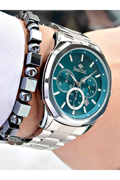 Bentini Men's Wrist Watch – Functional, Steel Band, Waterproof, 2-Year Warranty