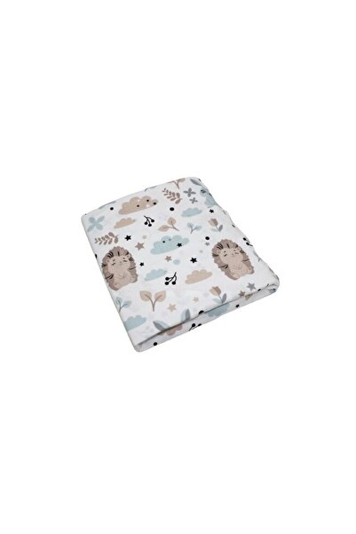 PRICHINDEL Crib sheet, white with hedgehogs and clouds, 120 x 60 cm