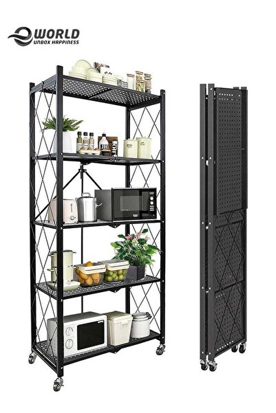 Eworld منظم تخزين للأحذية والملابس متعدد الأغراض قابل للطي بخمس طبقات