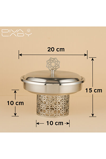 DIVA LADY A luxurious stainless steel serving dish with a decorative lid – measuring 20 x 15 x 10 cm for elegant hospitality ✨
