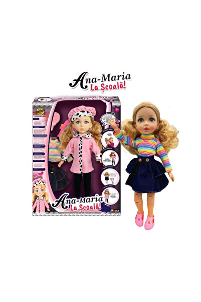 İDEA Papusa Interactiva de Lux Ana Maria Scolarita cu 2 Rochii de Scoala si A...