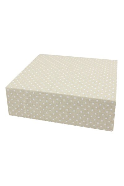PRICHINDEL cearșaf cu elastic, pătuț 120x60 cm, crem cu buline