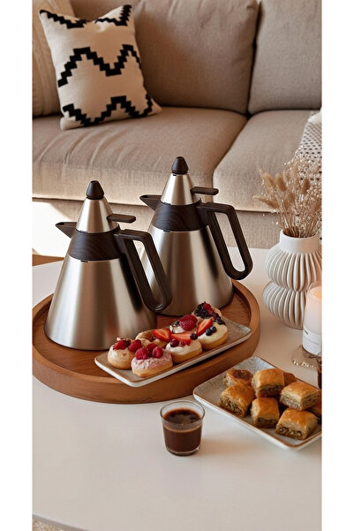 Generic 1 liter/700 ml tea and coffee thermos set with an elegant design