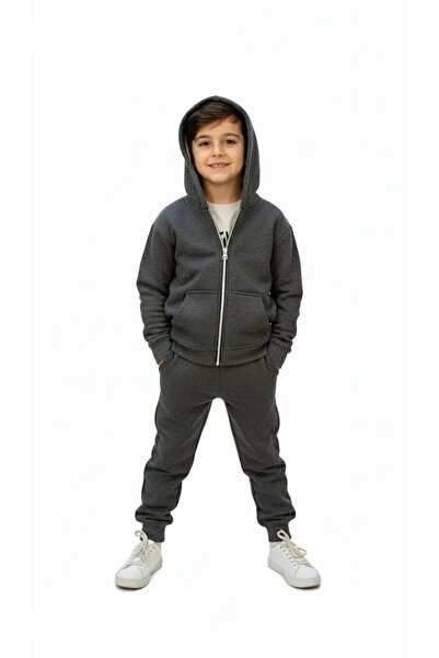 Ahsenimbebe Момчешки дебел спортен екип с цип