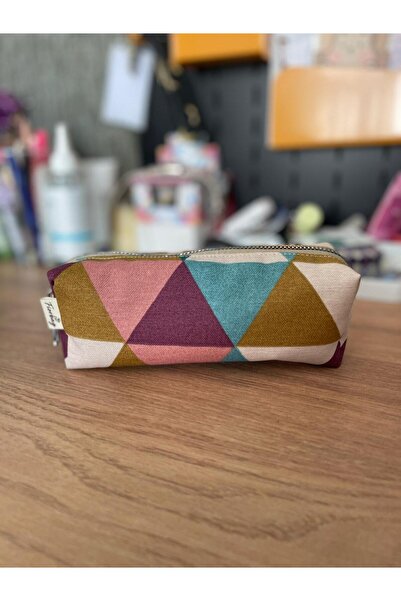 Fiorbag Μολυβοθήκη με τριγωνικό σχέδιο με επένδυση μονής θήκης Χειροποίητη