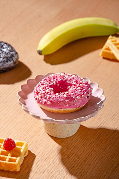 Le murano Fungo Footed Pastry Cake Presentation Plate 15 cm |   Pink