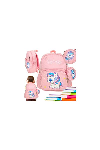 Three top online Ghiozdan școlar pentru grădiniță cu unicorn, 30x22x11cm