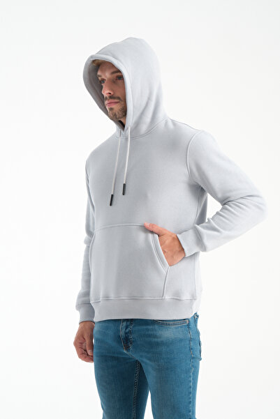 KAPHONE Men's Winter Kangaroo Pocket with Fleece Inside Unprinted