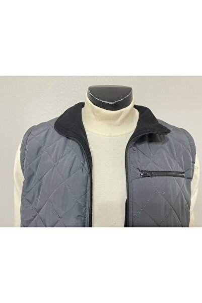 Sadık Collection Men's Windproof and Rainproof Quilted Vest with Fleece Inside 0112