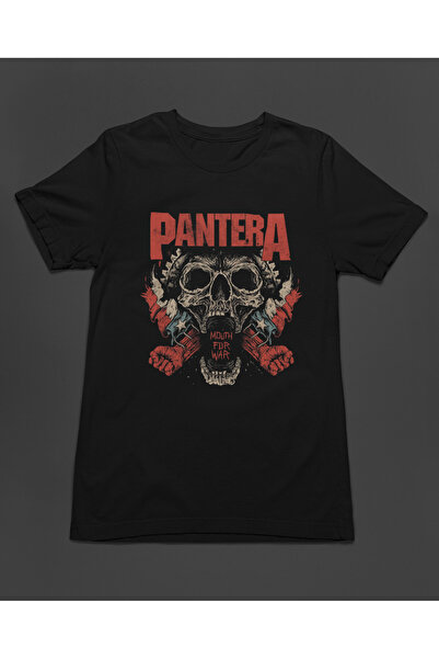 Bumeta Pantera Skull Skull Heavy Metal Printed Unisex T-Shirt T-Shirt