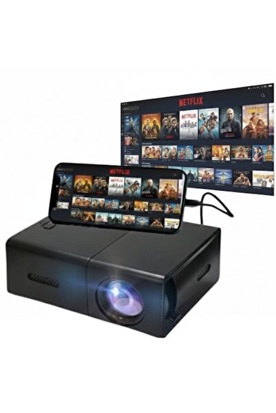 A ATAB Mini portable projector Full HD 1080P 100 lumens, up to 60" diagonal, Black -