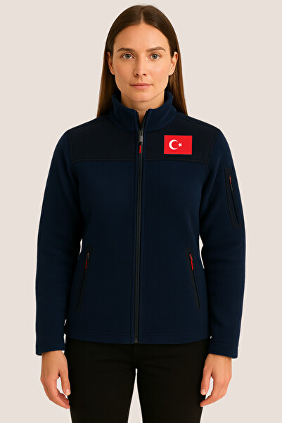 Simirna Üniforma Φλις με Τουρκική Σημαία – Unisex, Ζεστό, Άνετο Κοψίμα, Κατάλ...