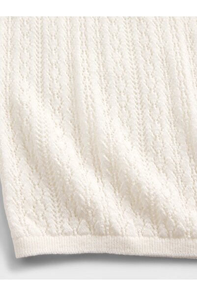 GAP Kadın Kırık Beyaz Pointelle Turtleneck Kazak