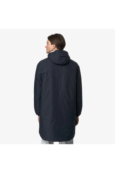 K-Way Dark blue unisex long jacket Le Vrai 4.0 Eiffel East Orsetto
