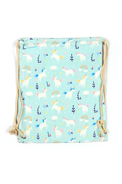 Puckator Drawstring bag, cotton sports/kindergarten backpack, Unicorn Magic, unicorn theme