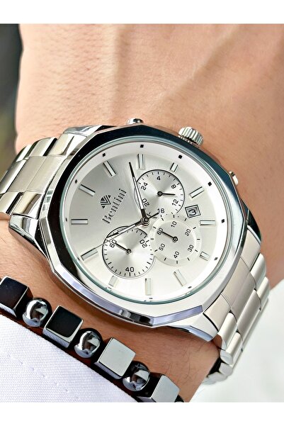 Bentini Men's Wrist Watch – Functional, Steel Band, Waterproof, 2-Year Warranty