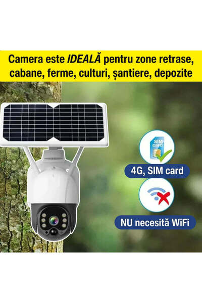 OEM LENSO Solar Surveillance Camera SIM Card 5 MP + 128 GB CARD