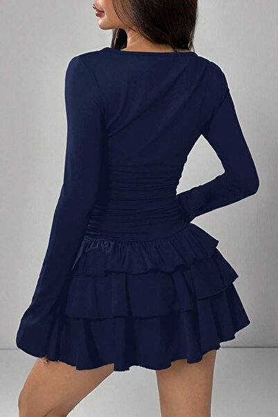 JE-TU Многослойна мини рокля с набори JT9060