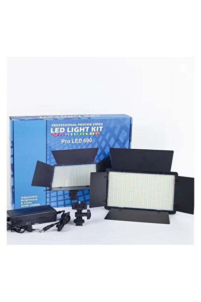 Generic مصباح تصوير احترافي LED 600 للتصوير الفوتوغرافي والفيديو، سطوع قابل للتعديل، بدون تثبيت