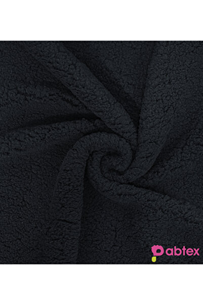 Genel Markalar Pabtex Tek Yüzlü Kuzu Tüyü Siyah Peluş Kumaş 180 Cm En