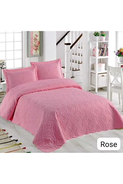 YÜNTEKS Örtüm Ivy Sarmaşık Double Microfiber Quilted Bedspread Rose