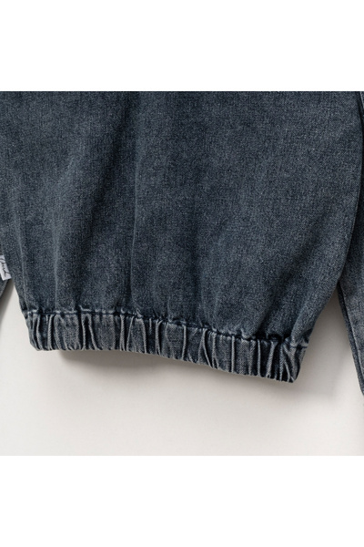 Overdo سترة جينز مطرزة للأطفال من الجنسين من عمر 5-8 سنوات