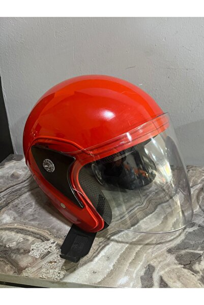 cesastore Motosiklet Yarım Kask- A Kalite /(KIRMIZI-GRİ)