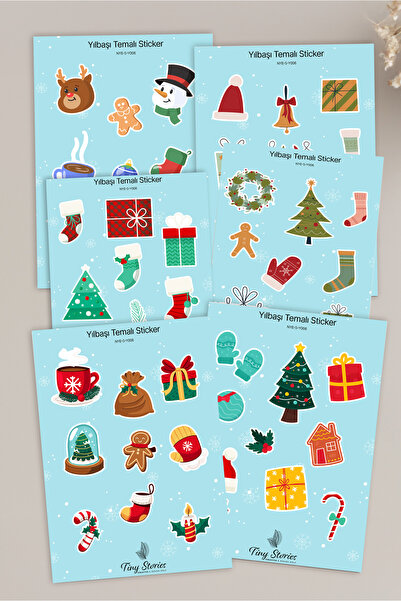 tinystoriestr Set de autocolante cu tematică de Anul Nou - 6 bucăți / Agendă,...