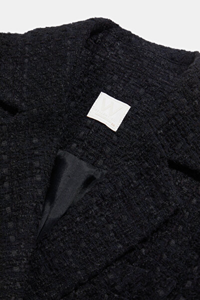 W Collection Black Tweed Box Jacket