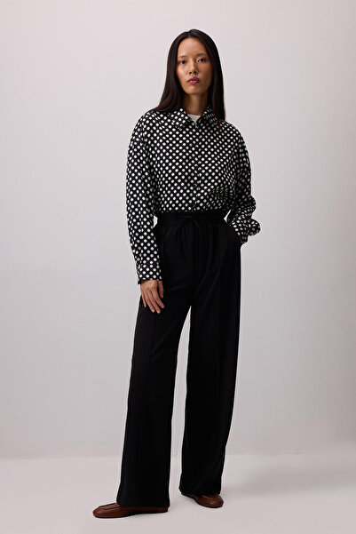Touché Privé Ribbed Pants with Elastic Waist