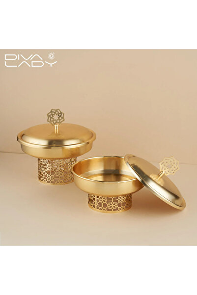 DIVA LADY A luxurious serving tray (17.5 cm diameter – 10 cm height – 10 cm base) ✨ A regal design to enhance your hospitality