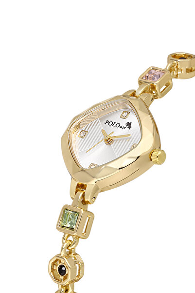 Polo Air Elegant Women's Wristwatch with Colorful Stone Detail Gold Color Pl-1576B1X