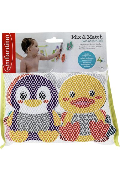 Infantino لعبة استحمام متعددة الألوان للأطفال من عمر 4 أشهر فما فوق - قابلة للمزج والتنسيق