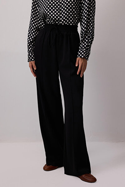 Touché Privé Ribbed Pants with Elastic Waist