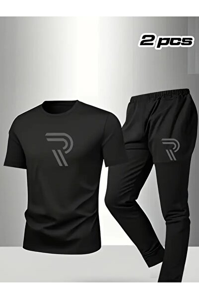 CLASİVA Modern Oversized R Printed Sports Special Design Tracksuit Set