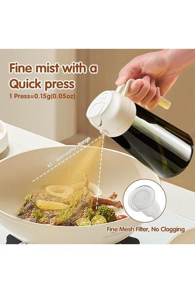 Generic 16oz/470ml Light-Blocking Dark Oil Sprayer for Cooking, 2-in-1 Olive Oil Dispenser Bottle