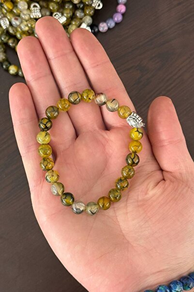 TESBİHKENTİ 8mm Green Agate Stone Bracelet