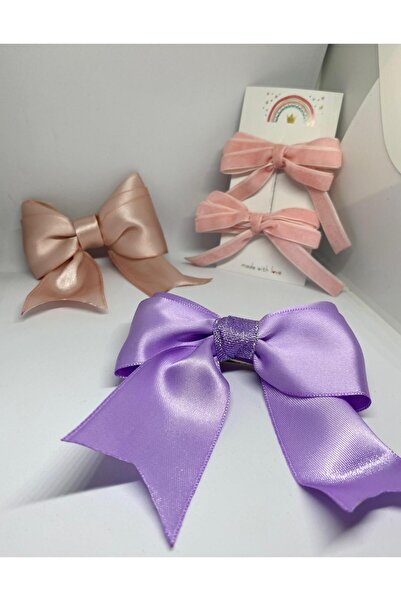 shop Ribbon Model Purple and Pink Colored Four-Piece Buckle Set
