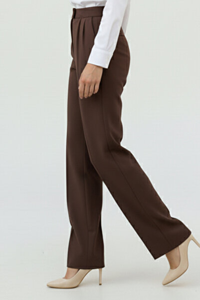 benguen With Pockets Palazzo Pants A1107 Brown
