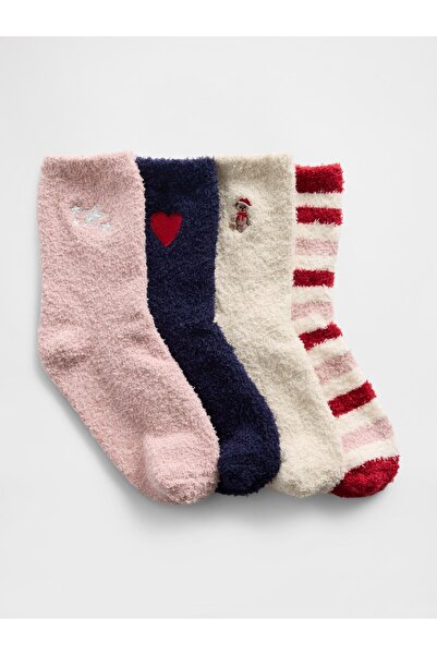 GAP Kız Çocuk Çok Renkli Cozy Çorap (4’lü)