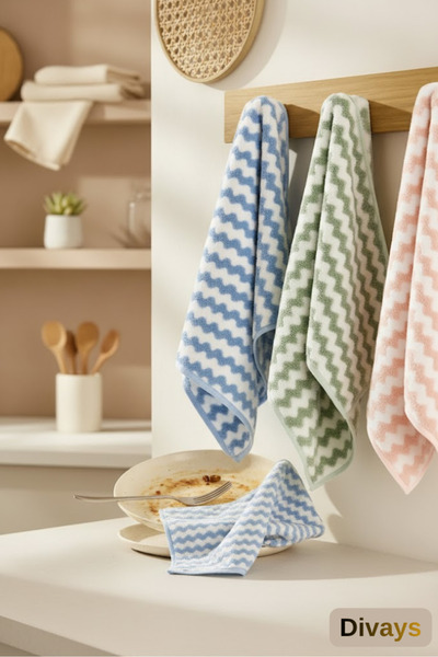 DİVAYS Mikrofiber Yumuşak Temizlik Bezi 30x30 cm | Hızlı Kuruyan Leke Tutmaz Mutfak Bezi