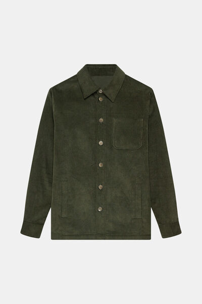 W Collection Khaki Long Sleeve Velvet Shirt