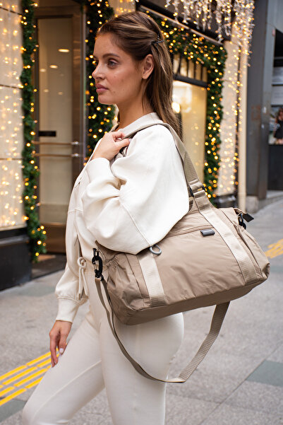 Sanmorris Lightweight and Durable Parachute Fabric Multi-Compartment Bag with Hand and Crossbody Straps