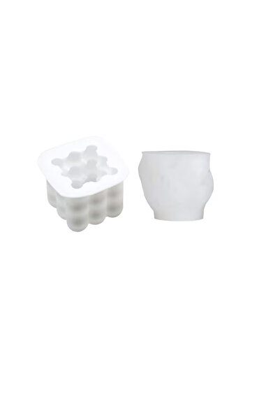 Tiruiya Set 2 matrite pentru lumanari artizanale Tiruiya, 6, 6.5 cm, silicon,...