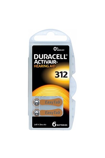 Duracell Baterie pentru aparat auditiv 312 Blister 6 bucăți - Preț redus