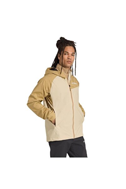 adidas Men's Brown Jacket Multi 2L Rain J Jl9773