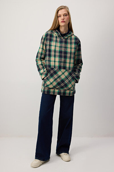 Touché Privé Plaid k Hooded sweatshirt