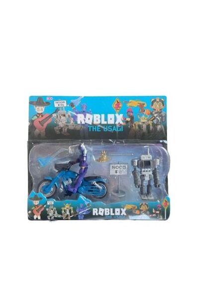 OEM Set of 2 Roblox figures with motorcycle and accessories, blue, 4 years+
